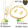 Bracelet Stainless Steel Heart Shaped 18K Gold Plated With Love Water Drops Bell Pattern