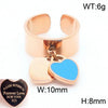 Bracelet Stainless Steel Heart Shaped 18K Gold Plated With Love Water Drops Bell Pattern