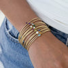 Bracelet Stainless Steel Inlaid Zircon Electroplating Literary Ins Style Geometric