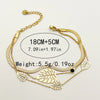 Bracelet Stainless Steel Inlaid Zircon Geometric Leaf Cross Multilayer Electroplated French Retro Minimalist