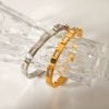 Bracelet Stainless Steel Inlaid Zircon Geometric Retro Light Luxury