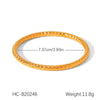 Bracelet Stainless Steel Ins Style Geometric Round Bead Gold Bean Electroplating