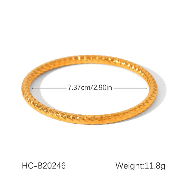 Bracelet Stainless Steel Ins Style Geometric Round Bead Gold Bean Electroplating
