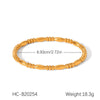 Bracelet Stainless Steel Ins Style Geometric Round Bead Gold Bean Electroplating