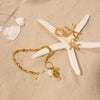 Bracelet Stainless Steel 18K Electroplating Geometric Shell Fishbone Conch Style For Women