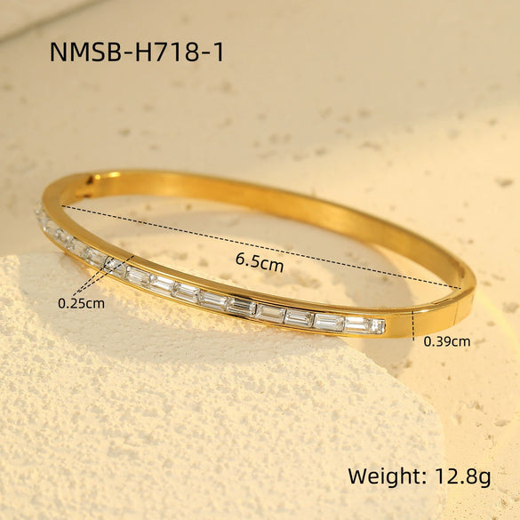 Bracelet Stainless Steel 18K Geometric Electroplated Fashion For Women