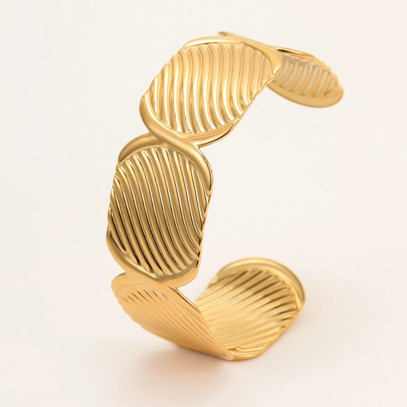 Bracelet Stainless Steel 18K Gold Geometric Electroplating Jewelry For Women