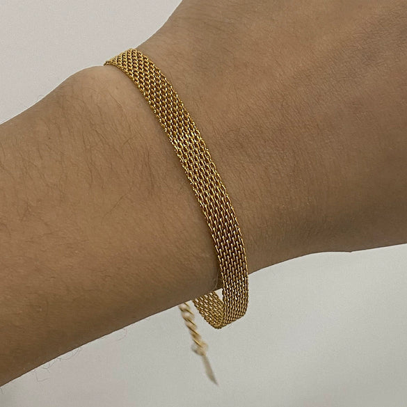 Bracelet Stainless Steel 18K Gold Geometric Electroplating Simple Style