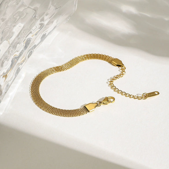 Bracelet Stainless Steel 18K Gold Geometric Electroplating Simple Style