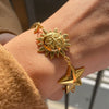 Bracelet Stainless Steel 18K Gold Geometric Electroplating Style