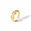 Bracelet Stainless Steel 18K Gold Plated Opening Ring Minimalist Jewelry For Women