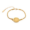 Bracelet Stainless Steel 18K Gold Sunflower Shape Star Pattern Electroplating Unisex
