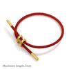 Bracelet Stainless Steel 18K Goldplated Ishaped Buckle Red Rope Electroplating Unisex Simple