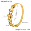 Bracelet 316L Stainless Steel Love Four Leaf Flower Vacuum Electroplated For Women