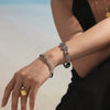 Bracelet 316L Stainless Steel Love Four Leaf Flower Vacuum Electroplated For Women