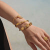Bracelet 316L Stainless Steel Love Four Leaf Flower Vacuum Electroplated For Women