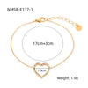 Bracelet Stainless Steel Love Zircon High Grade Titanium Steel Peach Heart Electroplated Couple Fashion