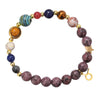 Bracelet Stainless Steel Natural Stone Granite Beaded Handmade Geometric Eight Planets 12 Constellations Unisex Women