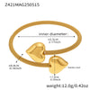 Bracelet 316L Stainless Steel Peach Heart Shape Electroplating Fashion Jewelry