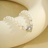 Bracelet Stainless Steel Pearl Heart Shape Geometric Electroplating Women's Fashion Light Luxury
