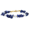 Bracelet Stainless Steel Pearl Lapis Lazuli Handmade Geometric Style