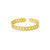 Bracelet Stainless Steel Pleated Pattern Open Circle Electroplating
