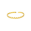 Bracelet Stainless Steel Pleated Pattern Open Circle Electroplating