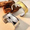 Bracelet Stainless Steel Retro Geometric Electroplating Irregular Glow Wide Open