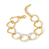 Bracelet Stainless Steel Rhinestones Geometric Electroplating Punk Style