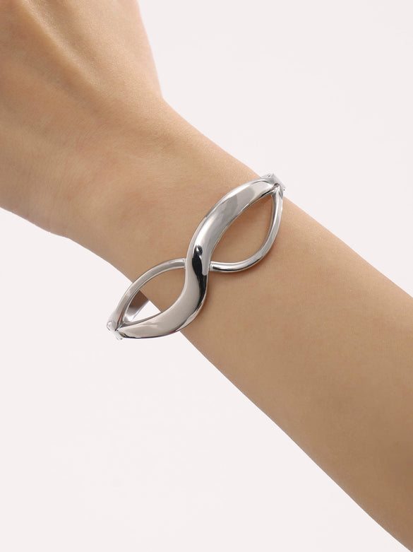 Bracelet Stainless Steel 8Shaped Geometric High Polished Pvd Plated 18K Real Gold Color Retention