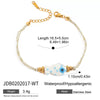 Bracelet Stainless Steel Stacked Style Shell Conch Pattern Electroplated Jewelry