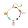 Bracelet Stainless Steel Stacked Style Shell Conch Pattern Electroplated Jewelry