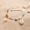 Bracelet Stainless Steel Stacked Style Shell Conch Pattern Electroplated Jewelry