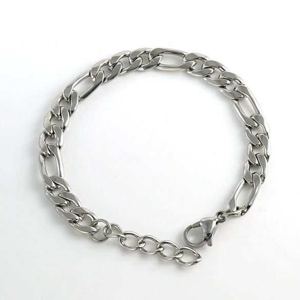 Bracelet Stainless Steel Titanium Steel Geometric Electroplating Unisex Punk Hip Hop Distressed Style