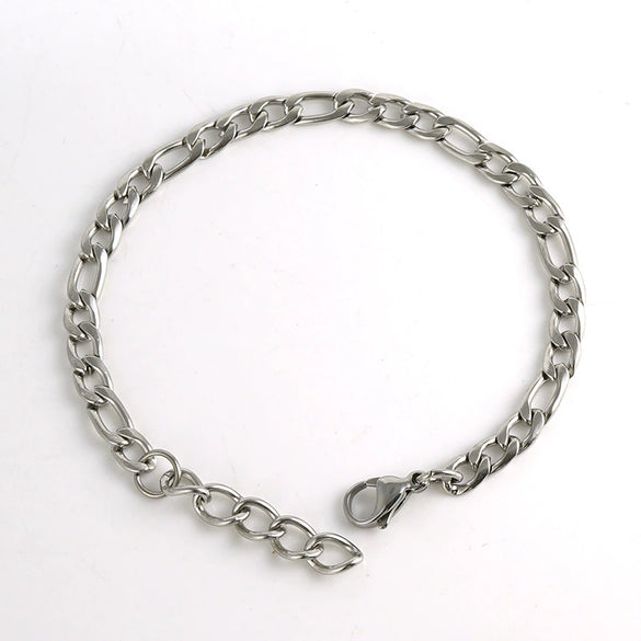 Bracelet Stainless Steel Titanium Steel Geometric Electroplating Unisex Punk Hip Hop Distressed Style