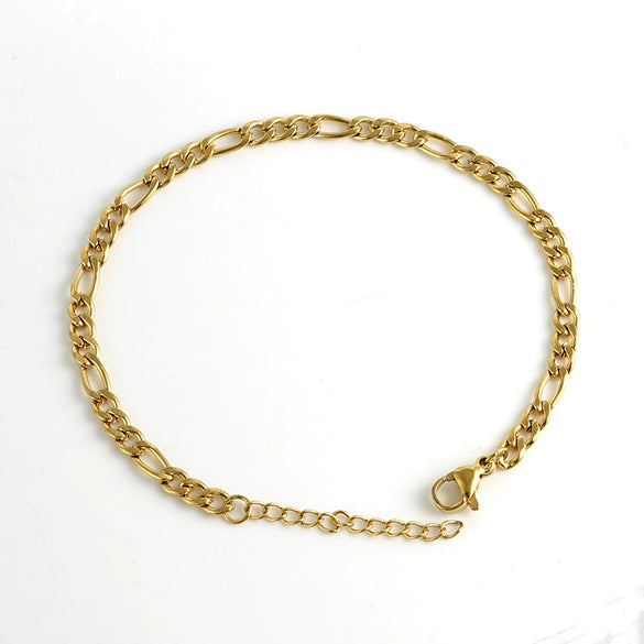 Bracelet Stainless Steel Titanium Steel Geometric Electroplating Unisex Punk Hip Hop Distressed Style