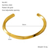 Bracelet Stainless Steel Twisted C Shaped Electroplated Geometric Fashion For Women And Couple