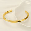 Bracelet Stainless Steel Twisted C Shaped Electroplated Geometric Fashion For Women And Couple