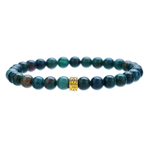 Bracelet Stone Geometric Handmade Retro Black Onyx Citrine Yellow Tiger Eye Unisex