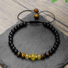 Bracelet Stone Geometric Handmade Retro Black Onyx Citrine Yellow Tiger Eye Unisex
