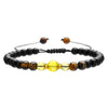 Bracelet Stone Geometric Handmade Retro Black Onyx Citrine Yellow Tiger Eye Unisex