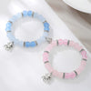 Bracelet Stone Magnet Buckle Geometric Handmade Love Magnetic Pink White Beaded Unisex
