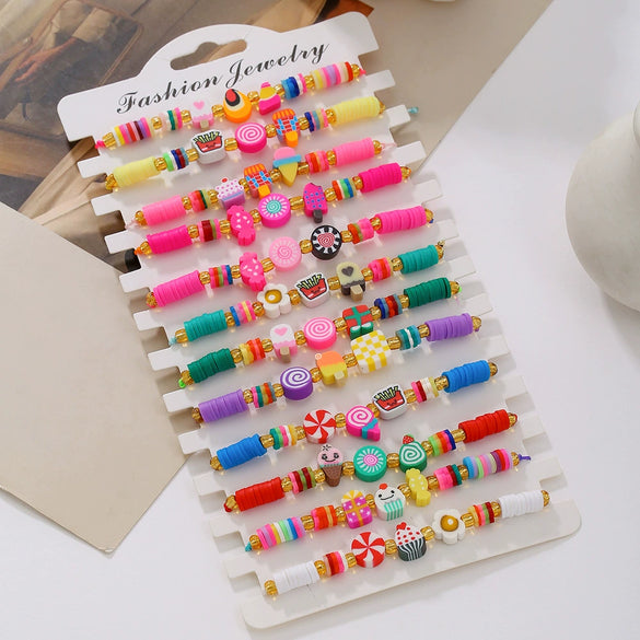 Bracelet Suit Rice Beads Acrylic Geometric Handmade