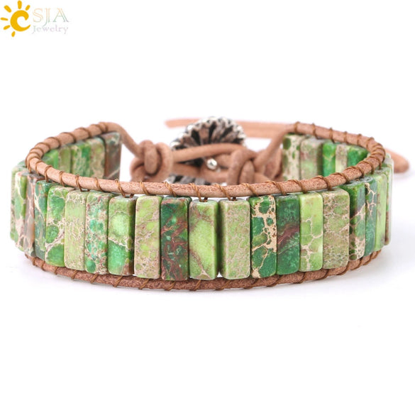 Bracelet Synthetic Stone Copper Accessories Geometric Electroplating Bohemian Handwoven Minimalist Style