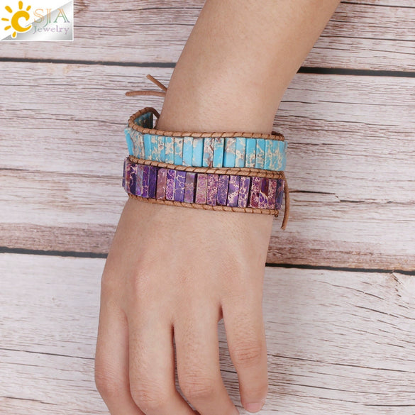 Bracelet Synthetic Stone Copper Accessories Geometric Electroplating Bohemian Handwoven Minimalist Style