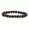 Bracelet Tiger Eye Stone Black Gallbladder Volcanic Stone Copper Geometric Handmade Minimalist Unisex