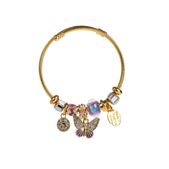 Bracelet Titanium Steel Butterfly Animals Zodiac