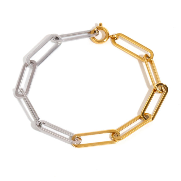 Bracelet Titanium Steel Color Matching Electroplating Geometric Women's