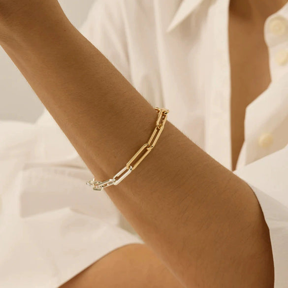 Bracelet Titanium Steel Color Matching Electroplating Geometric Women's