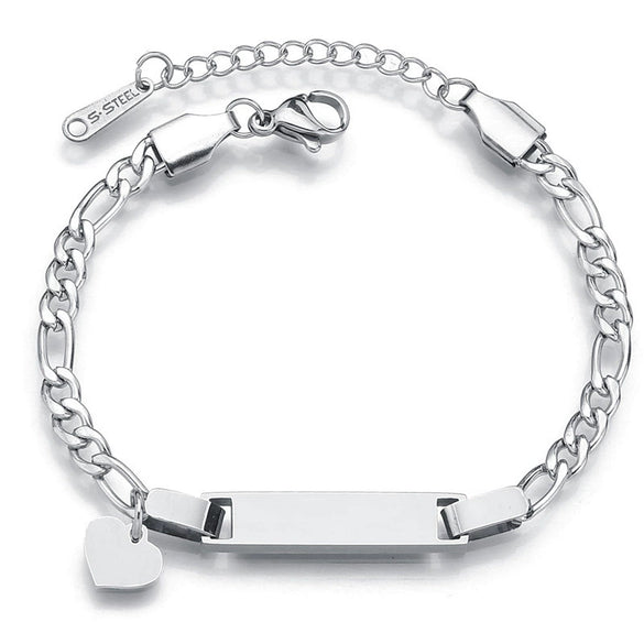 Bracelet Titanium Steel Curved Heart Butterfly Geometric Electroplated For Women